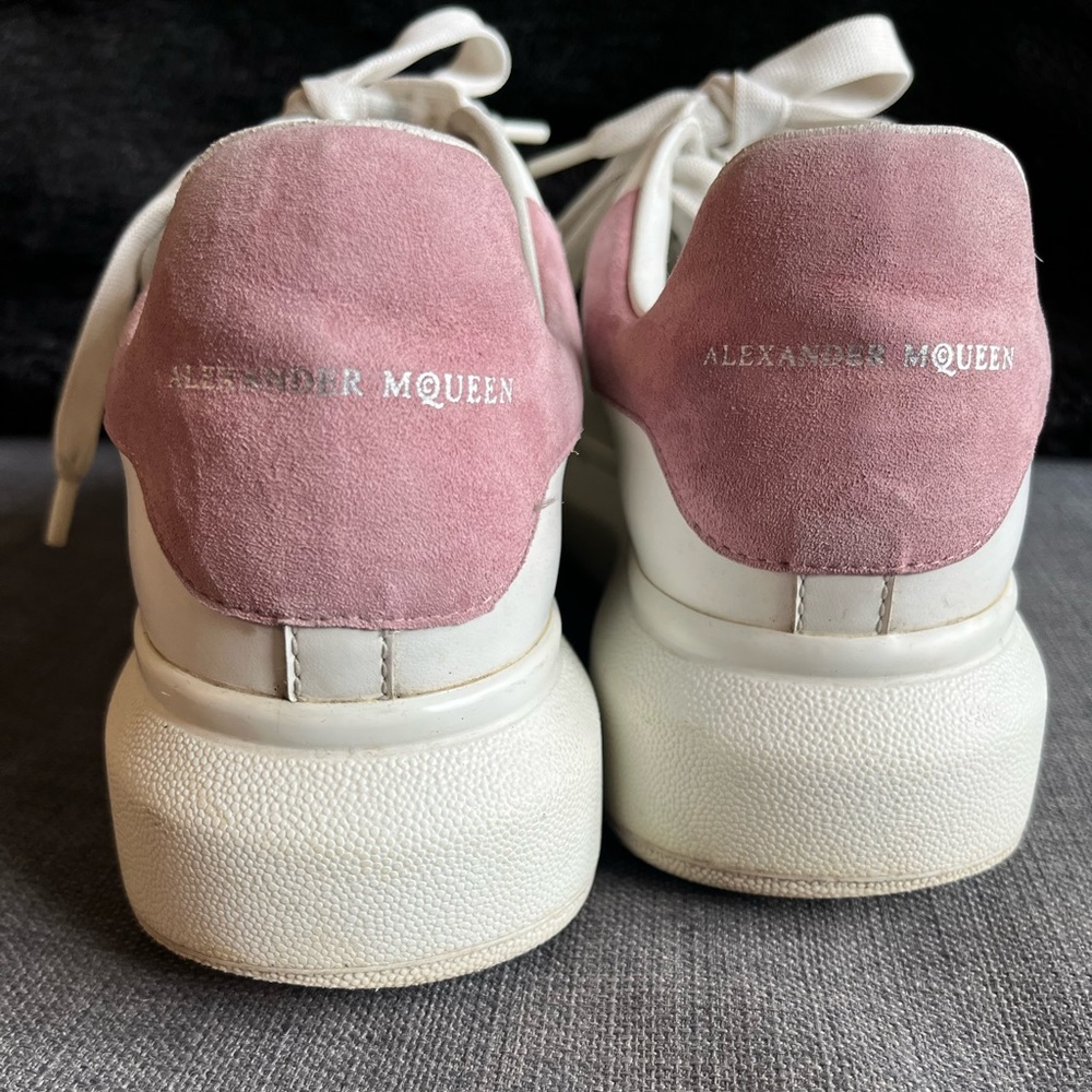 Alexander McQueen oversized pink suede sneaker
